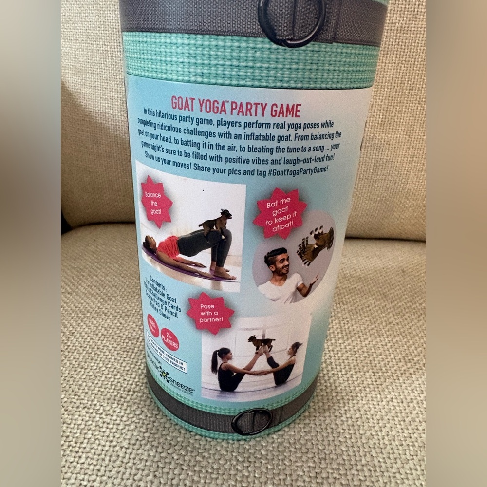 Goat Yoga Party Game - Aqua/Turquoise Mat Case - Picture 3 of 5